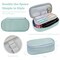 Wrapables Simple Large Capacity Double Compartment Pencil Case, Pencil Pouch for Stationery Tools, Blue